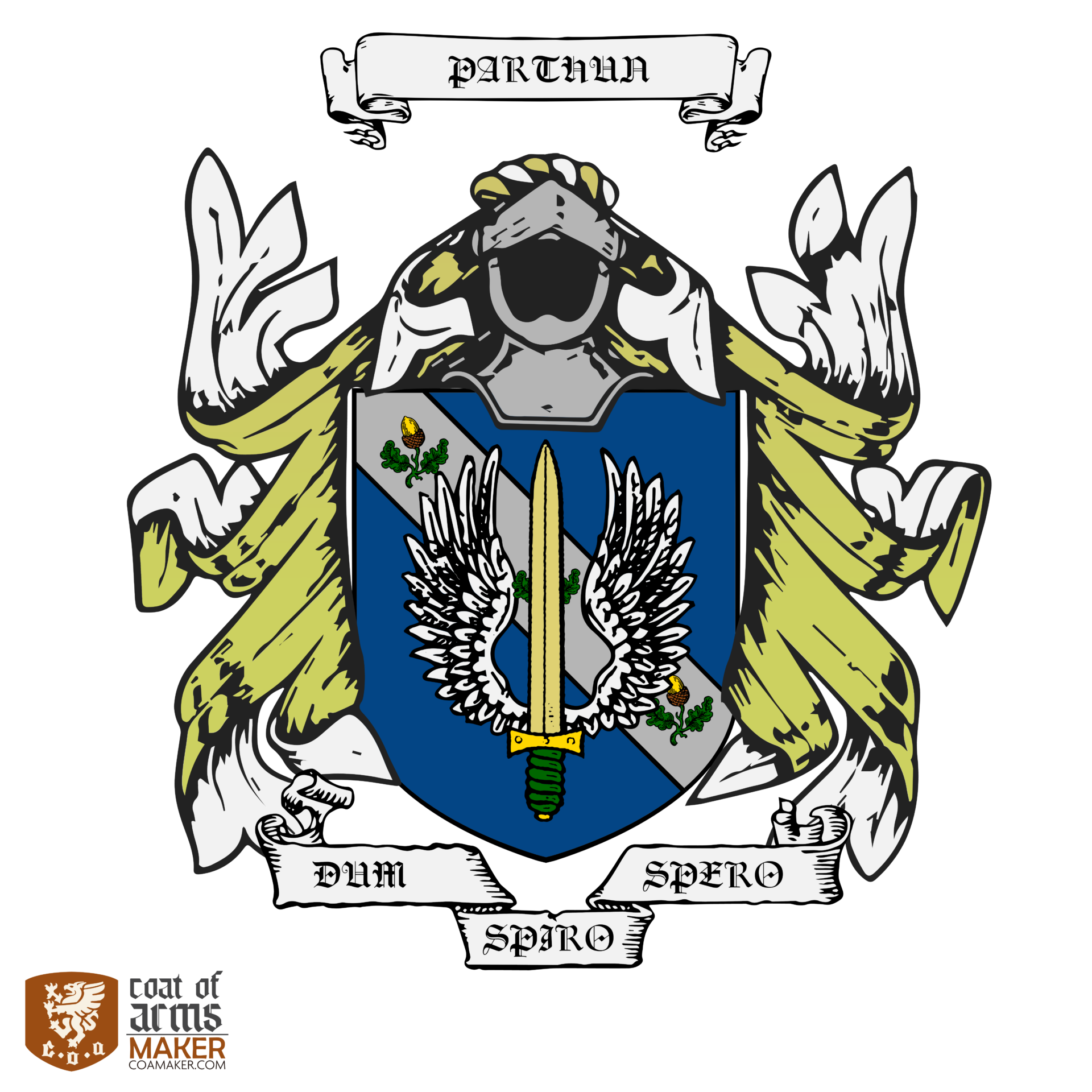 Parthun Surname Coat of Arms CoaMaker