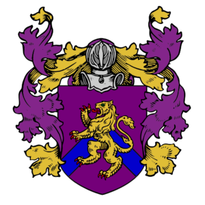 Purple Logo with Lion and Helmet