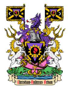 C.A. Orban CoA Type 1 Gold Unicorn &amp; Unicorn H2 OLD Perfect SF incl Trident MintGrass BorderShield 2a bigger Flags bigger Tridents newFont Banderola Perg.color noHalfBelt ABS.PERFECTION pfSH v5