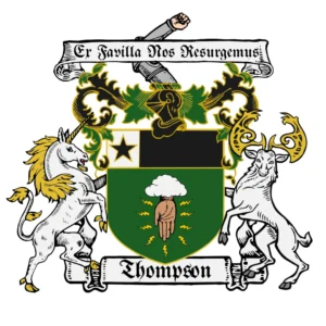 Thompson Family Crest Hand Of God