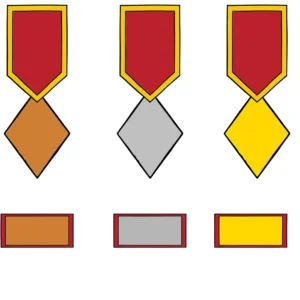 National Service Medal, 1st, 2nd and 3rd Class