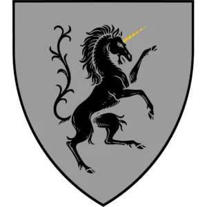 Crest of Noxilos Alticor, the Black Unicorn