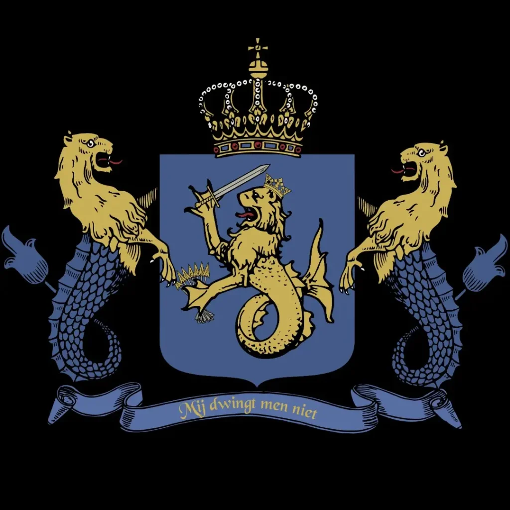 Coat of arms of The Waterlands Lesser achievement version