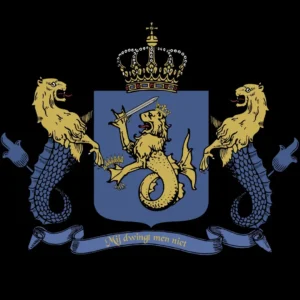 Coat of arms of The Waterlands Lesser achievement version