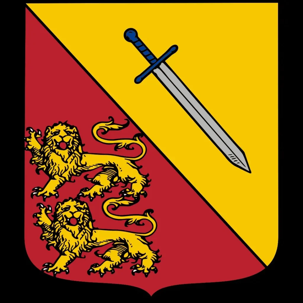 A modern heraldic symbol for Hudard Cotentin 1043