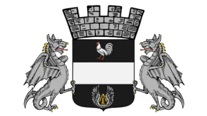 Silberhahn Gemeinde Gro&szlig;es Wappen