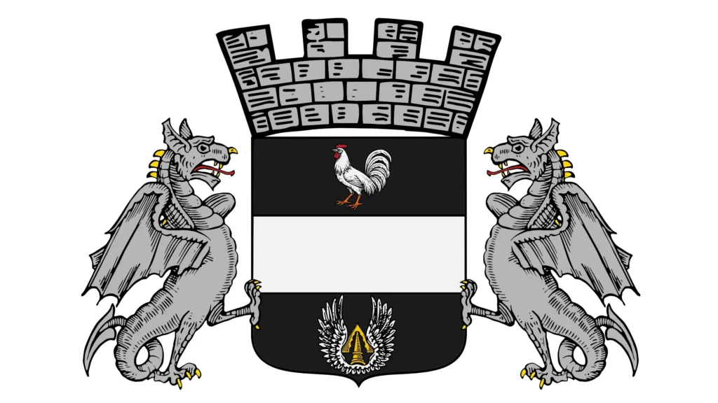 Silberhahn Gemeinde Großes Wappen