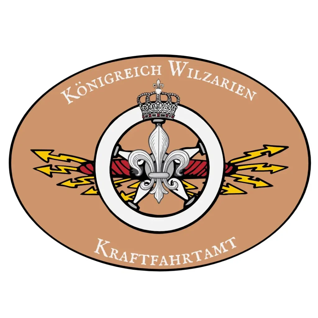 Behördenschild Königliches Kraftfahrtamt Wilzarien