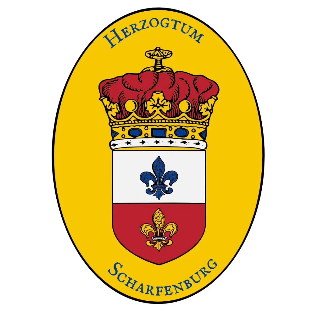 Herzogtum Scharfenburg Grenzschild